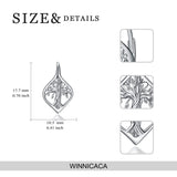 WINNICACA Tree of Life Earings for Women Sterling Silver Tree of Life Leverback Earrings Jewelry Gifts for Women Birthday Christmas Xmas