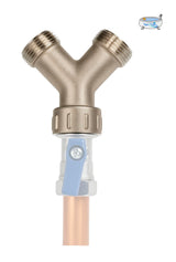 Solid Brass Nickel Plated Washing Machine Y Piece Connector, Highly Recommended Over Plastic/PVC YPiece