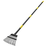 Rake for Leaves, Heavy Duty Small Leaf Rakes for Lawns & Yard with 60” Length 8.5” Width 11 Metal Tines, Lightweight Gardening Rake for Women Men Kids for Shrub,Grass,Mulch