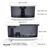 Foot Spa Bath Massager with Heat Bubbles and Vibration Massage and Jets, 16 OZ Calming Lavender Foot Soak Epsom Salt, Foot Soaker with Red Light, 22 Massage Rollers, Adjustable Temp - Grey