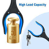 2-Pack Grabber Reacher Tool,32 Inch Foldable Reacher Grabber Pickup Tool with Strong Grip Magnetic,360°Rotating Anti-Slip Jaw,Trash Claw Grabber Tool,Grabbers for Seniors for Outdoor & Indoor (Blue)