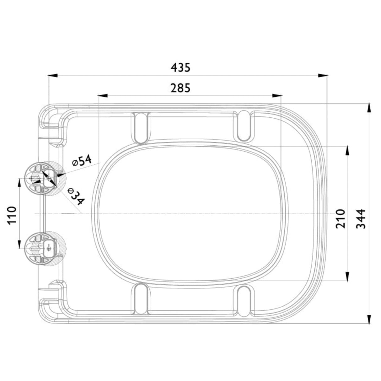 Go Bathrooms White Square Soft Close Quick Release Heavy Duty Toilet Seat
