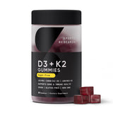 Sports Research® Vegan Vitamin D3 + K2 Gummy Supplements - 5000iu Vitamin D with 100mcg Mk7 Vitamin K - Supports Calcium for Stronger Bones & Immune Health - 60 Gummies for Adults, 1 Month Supply