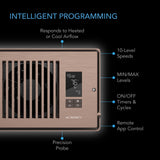 AC Infinity AIRTAP T4 Bronze, Register Booster Fan for 4” x 10” Vents, Thermostat Control Improves Heating & Cooling, Quiet 10-Speed Remote Control & Bluetooth App. ONLY FITS 4” x 10” Duct Openings