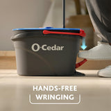 O-Cedar RinseClean Spin Mop & Bucket System + 1 Extra Mop Head | Clean with Clean Water | Removes 99% of Bacteria