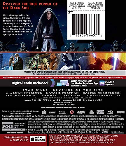 Star Wars: Episode III - Revenge Of The Sith [Blu-ray]