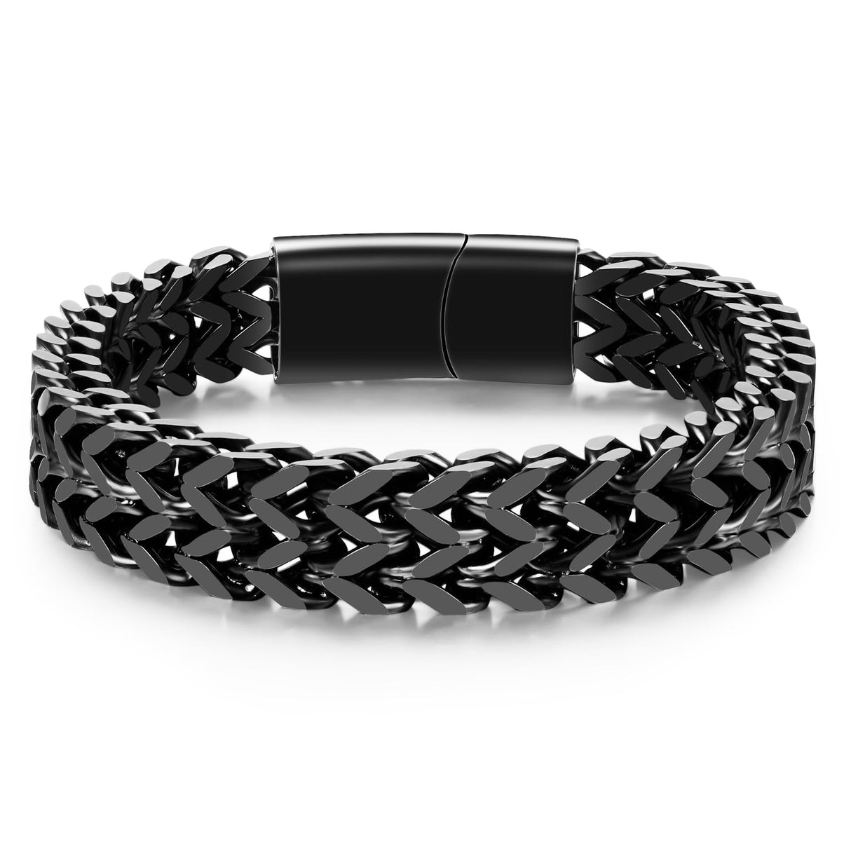 Abooxiu Urn Bracelet for Human Ashes - Stainless Steel Cremation Jewelry Keepsake Memorial Ash Holder for Men & Women - Black