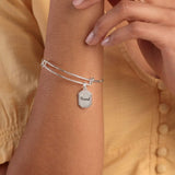Alex and Ani Because I Love You Friend Expandable Wire Bangle for Women, United by Soul, Let The Good Times Roll Charm