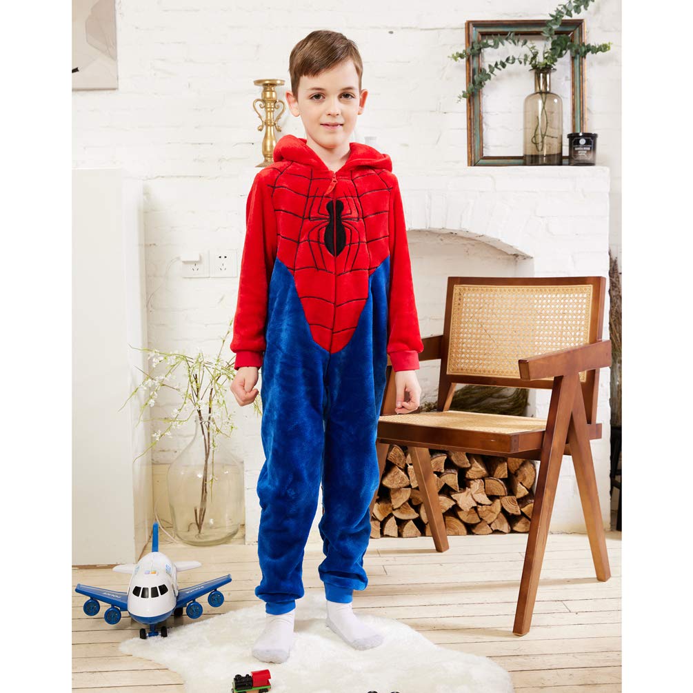 COSUSKET Kids Onesie Size 12, Teen Gifts Christmas Halloween Costume Boys Pajamas Blue/Red