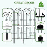 YOBAZAN Metal Garden Trellis, 86.7" H x 19.7" W Black Coated Wire Lattice Panel, Sturdy Plant Support for Climbing Roses Vines Cucumbers Vegetables Outdoor Patio Yard (4 Packs)