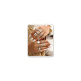 LOLIAS 16Pcs Stackable Stainless Steel Rings Jewelry for Women Non Tarnish