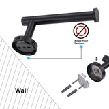 TASTOS Toilet Paper Holder SUS304 Stainless Steel Round Size Matte Black 2 Pack