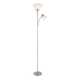Globe Electric 67135 72" Floor Lamp with Adjustable Reading Light, Bright, Easy-to-Assemble Torchiere for Bedroom, Living Room & Office - Space-Saving Slim Design