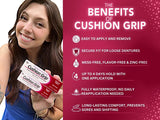 Cushion Grip Thermoplastic Denture Adhesive, 1 oz - Refits and Tightens Loose and Uncomfortable Dentures | Non-Glue Adhesive, Acts Like a Soft Reliner (Pack of 2)