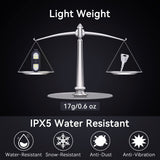 2 Pack Clip on Flashlights, Running Light for Runners Rechargeable Safety Lights for Walking at Night Hands Free Flashlight Portable LED Work Light Warning Flashing Camping Hiking Walking Dog Black