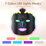 EVFOFO Red Light Therapy Mask for Face, 7 Colors LED Face Mask Light Therapy At Home, Led Face Mask Light Therapy, Black