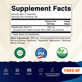 Vitamatic 2 Packs Nattokinase Supplement 4,000 FU Servings, 120 Delayed Released Capsules - Survives Stomach Acids - Non-GMO & Gluten Free - Made in The USA