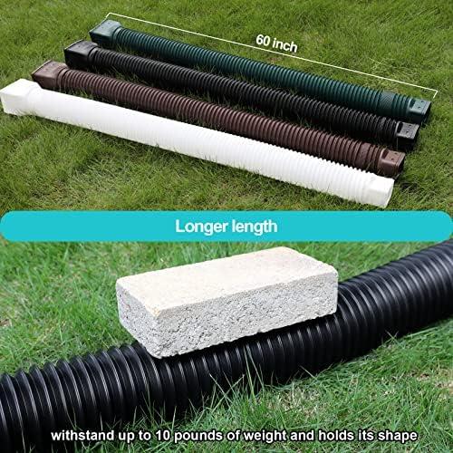Black 1-Pack Rain Gutter Downspout Extensions Flexible, Drain Downspout Extender,Down Spout Drain Extender, Gutter Connector Rainwater Drainage,Extendable from 21 to 68 Inches