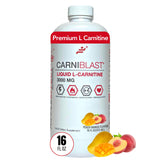 Bricker Labs CARNIBLAST Liquid L-Carnitine 3000mg, Premium L Carnitine Carnipure, Sports Nutrition, Energy Supplement and Energy Booster, Peach Mango 16 fl oz