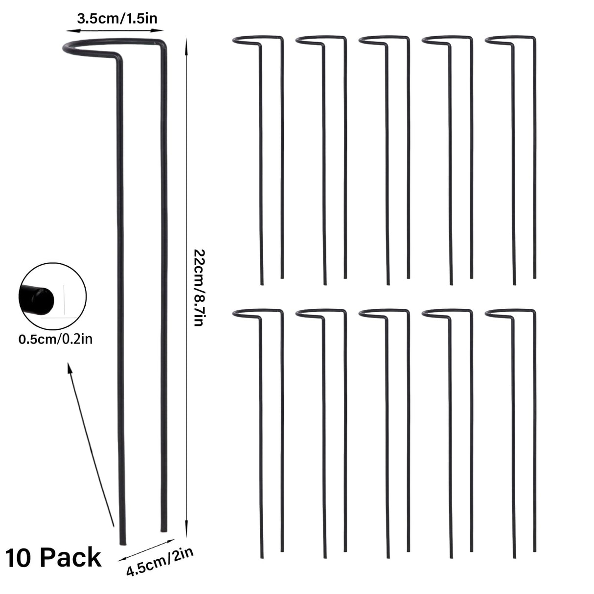 10 Pcs 8.7"Indoor Plant Support for Monstera Trellis Stakes and Stem Holder