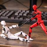 (Assembly Completed) 8 Packs Dummy13 Action Figure Set, 3D Printed ActionFigure Toy Gifts for Kids, Dummy 13,Robot 13 Action Figure Full Body Mechanical Doll Christmas Birthday Gift for Boys Girls