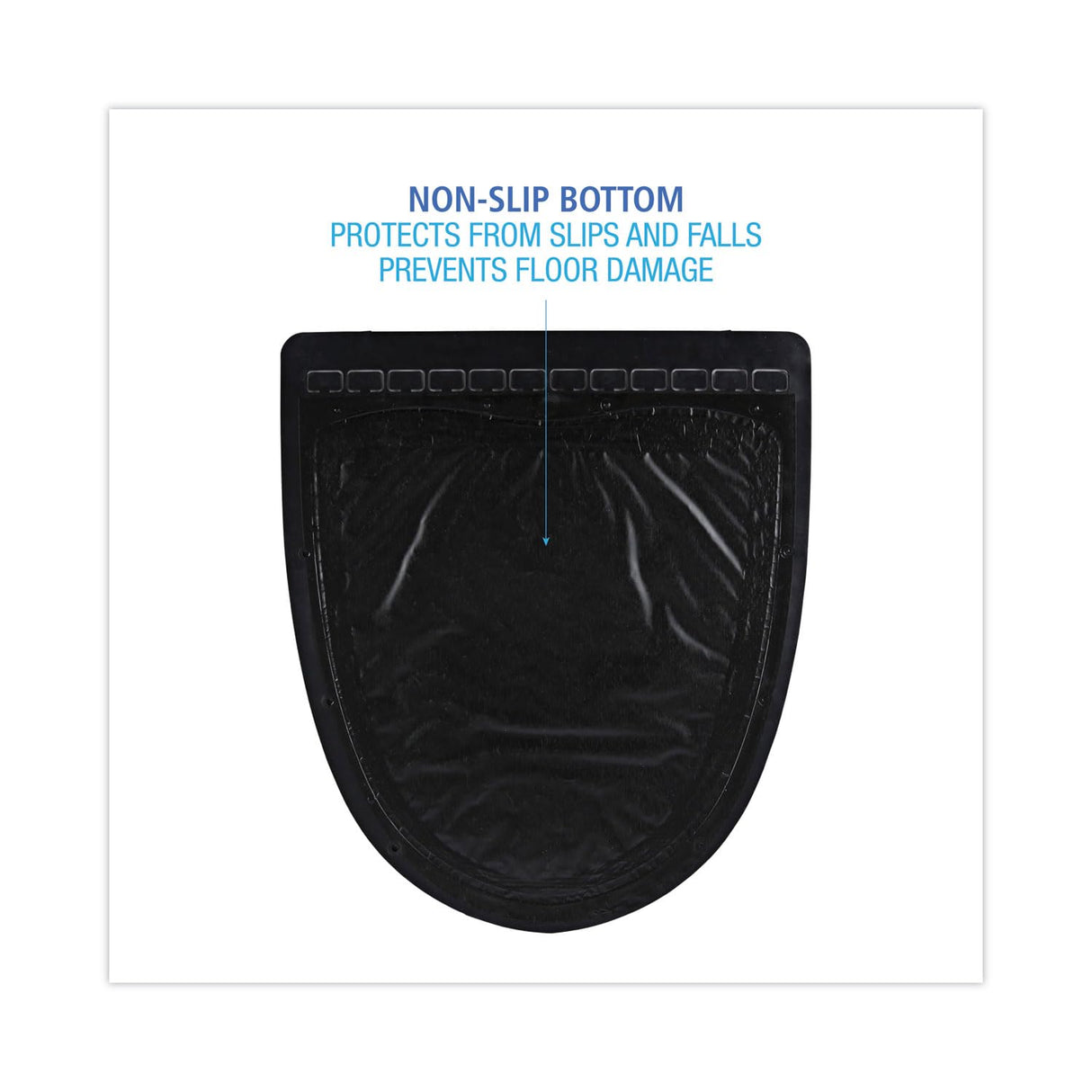 Boardwalk BWK UMBB P000I006M0021430L1 Urinal Mat 2.0, Rubber, 17-1/2" Width, 20" Length, Black (Pack of 6)