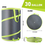 Altdorff Resuable Leaf Bag 2 Pack, Collapsible Trash Can for Camping, Garden Waste Bag Pop Up, 120L Large Yard Waste Container with Drain Holes and Drawstrings for Windy Days