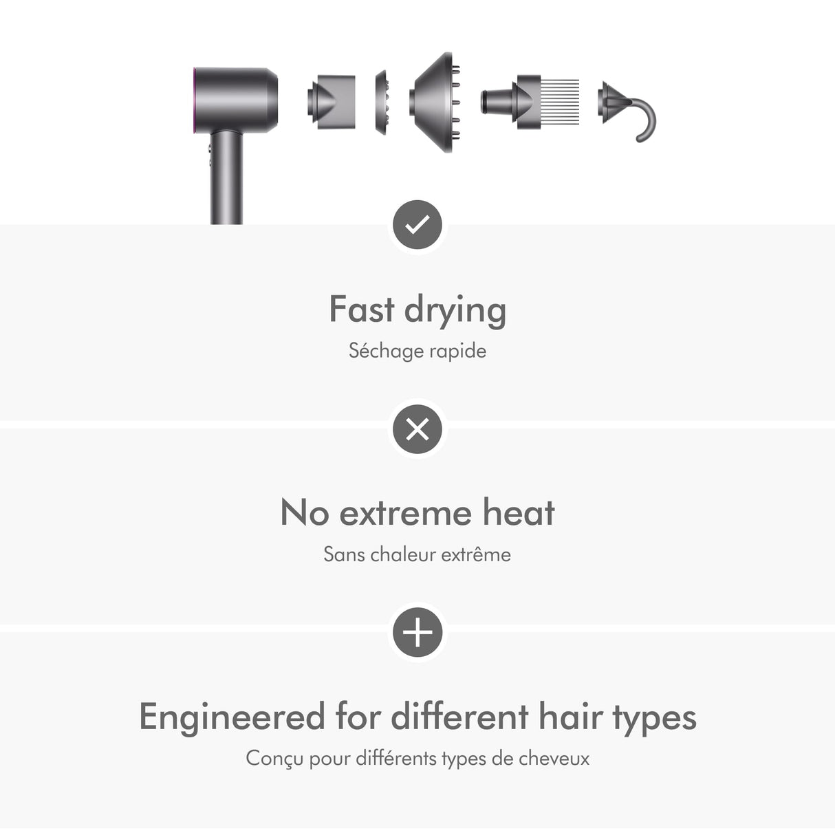 Dyson Supersonic™ Hair Dryer, Iron/Fuchsia
