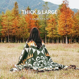 ACUSHLA Merino Wool Camp Blanket - Warm Thick Washable Large Outdoor Camping Sleeping Throw Blanket All Weather Aztec Style 63''X79''