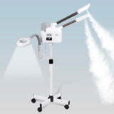 BBBuy Professional 3 in 1 Facial Steamer Deep Cleaning Ozone Facial Steamer with 5X Magnifying Light & Rolling Wheels Hot/Cold Mist Function for Salon Spa Home Beauty Equipment, White