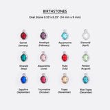 Birthstone Necklace for Women, Grandma Necklace with Birthstones, Initials