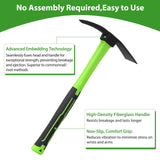 NAUKII 15inch Gardening Pick Durable and Comfortable Handle Garden Tool for Flower Work