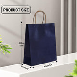 LIHOMR Gift Bags 8.25" x5.9 x3.15 100Pcs Paper Bags with Handles,kraft paper Bags for Small Business Christmas Bags, Wedding, Party Favor, Shopping, Lunch, Halloween Trick-or-Treat(Navy blue)