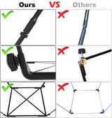 Artigarden Garden Trash Bag Holder - Outdoor Leaf Bag Support Stand Multi-Use Metal Garbage Bag Holder Frame Holds 30-45 Gallons Bag for Camping Leaves Gardening Parties Yard Weeding (Black)