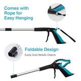 Grabber Reacher Tool 2-Pack, 32" Folding Reacher Grabber Pickup Tool with Magnets, Lightweight Grabbers for Seniors, Trash Grabber Tool with 90°Rotating Head