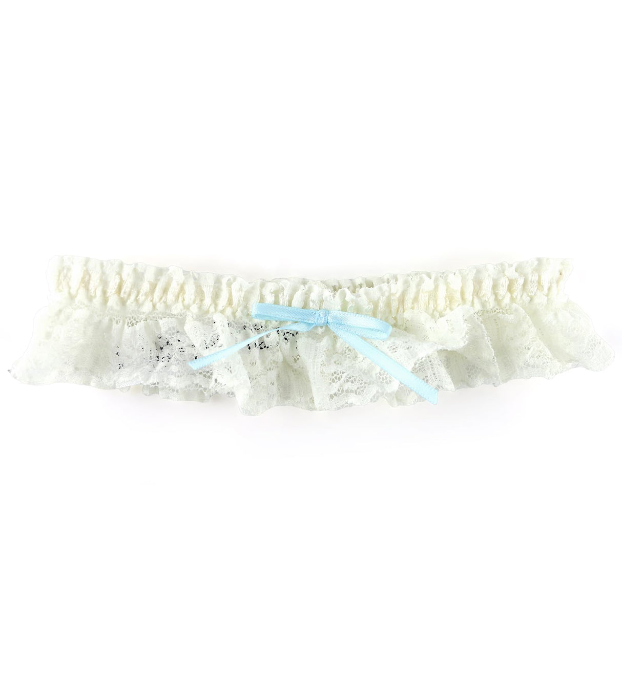 UnderYours Womens Rosalyn Garter Ivory-Baby Blue One Size
