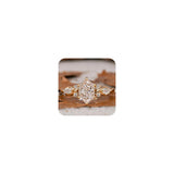 14K Gold Plated Marquise Cut Engagement Ring for Women, Wedding Promise Cubic Zirconia CZ Band Simulated Diamond Rings for Women's Size 7#