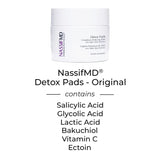 NassifMD Detox Pads Facial Radiance Pads, Glycolic Acid Pads, Face Exfoliating Pads Salicylic Acid Wipes, Facial Scrub Pads, BHA AHA Pads, Resurfacing Pads for Face (60 Count)