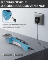 Cardboard Cutter Cordless Electric Scissors - Stocking Stuffers for Men Gifts Christmas 4V Electric Box Cutter for Cardboard Recycling, Heavy Duty Carpet Cutting Tool for Plastic, Thin Box, Leather