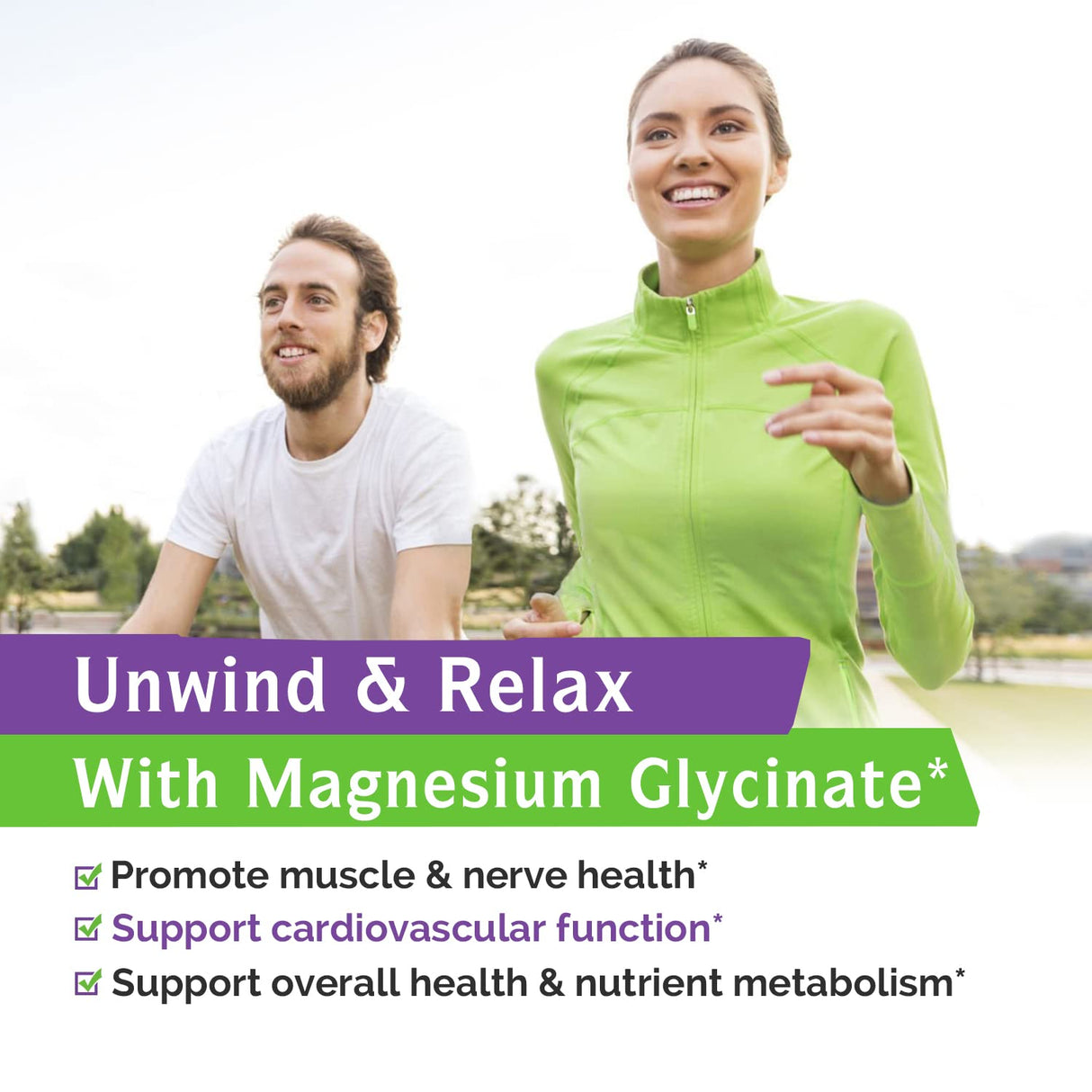 2 Pack Innate Vitality Magnesium Glycinate 500mg | 70mg Elemental Magnesium Supplement- High Absorption, Non Buffered, Non-GMO & No Gluten - Nerve, Muscle, Bone Health - 120 Vegan Capsules Magnesio