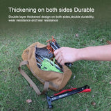 8 Pack Tent Stakes and Hammer with Canvas Storage Bag, Heavy Duty Camping Stakes for Outdoor Tent & tarp-Essential Accessories, Carbon Steel Aluminum Camping Hammer for Hiking Kit