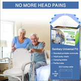 Commode Liners - 50 Strong Portable Toilet Bags - Easy to Use Bedside Commode Liners Disposable - Toilet Liners That Support Dignity of Seniors & Disabled - No More Buckets to Wash - NO Absorbent Pad