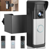 Anti-Theft Doorbell Mount Compatible with Ring Newest 2026 Battery Doorbell/Plus/Pro, No Drill Wireless Video Camera Doorbell Bracket with Rain Cover for Apartment Rental, Not for Security Door