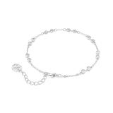 Swarovski Remix Collection strand, Round cut, clear, Rhodium finish