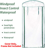 SHANGXING 4 Tier Roll-Up Zipper Door Greenhouse Replacement Cover- 63 x 27 x 19 Inch Clear PVC Plant Greenhouse Cover for Gardening Plants Cold Frost Protection Wind Rain Proof (Frame NOT Include)