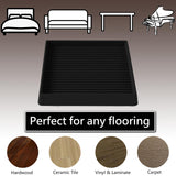 4x4 Square Rubber Furniture Caster Cups, Anti-Sliding Furniture Pads Bed Stopper Floor Protectors with Grip - Protect Any Flooring