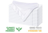 Urban Villa White Cloth Napkins Set of 12 100% Cotton Hemstitch Dinner Napkins Cloths Washable 20”x20” Absorbent Soft Durable Reusable-Ideal for Everyday Use Parties Wedding Thanks Giving Christmas