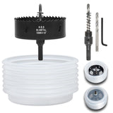VIKITON 4-1/8 Hole Saw for Recessed Lights, 4.1 Inch Hole Cutter with Dust Bowl Catcher for Led Recessed Lighting 4 Inch and Wood Metal Drywall, Bi-Metal Construction, Black