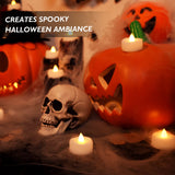 merrynights LED Candles, Tea Lights Candles Battery Operated Bulk, 50-Pack Long-Lasting 200 Hours Flameless Tealight Candles, Realistic Tea Lights for Christmas Halloween Wedding, 1.5'' D X 1.25'' H