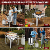 ARC Advanced Royal Champion ARC Propane Burner, 200,000 BTU Propane Stove with 0-20 PSI Regulator, Outdoor Burners for Cooking Gas Burner Gas Cooker Single Burner for Outdoor Cooking